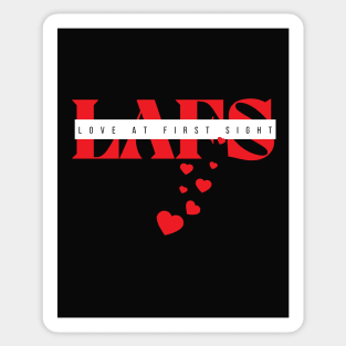 White and Red Love at First Sight Design Sticker